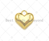 Plain Gold Puffy Heart Shape Charm/Pendant, Heart Shape Char