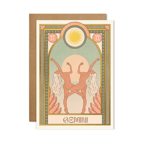 Gemini Zodiac Card