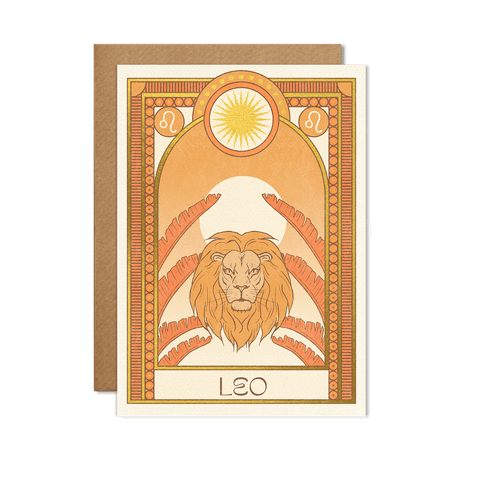 Leo Zodiac Card