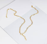 Thin Paperclip Drop Chain Necklace, sku#CL14N