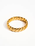 Pierre Gold Braided Stack Ring