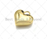 Plain Gold Puffy Heart Shape Charm/Pendant, Heart Shape Char