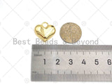 Plain Gold Puffy Heart Shape Charm/Pendant, Heart Shape Char