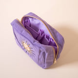 Corduroy Makeup Bag in Lavender