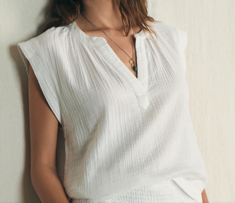 Faherty Dream Cotton Gauze Dylan Top