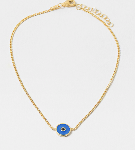 Gold Chain Evil Eye Anklet