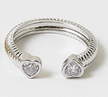 CZ Heart Ring