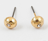 Gold Stud with Tiny Diamond