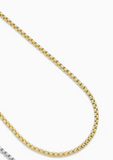 Thin Gold Finished Box Chain Necklace