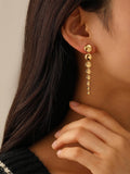 Pallas Gold Round Drop Earring