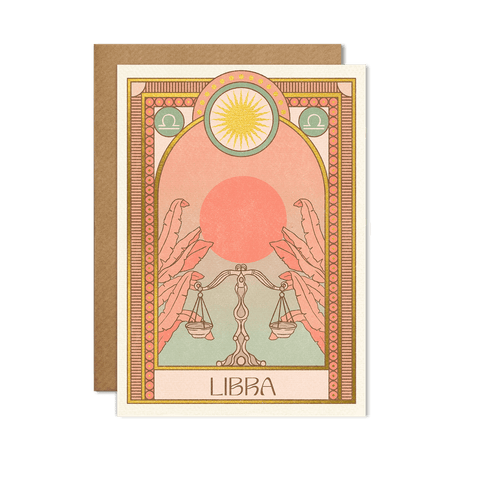 Libra Zodiac Card