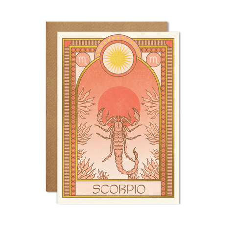 Scorpio Zodiac Card