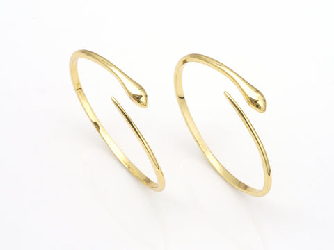 Gold Snake Open Cuff Bracelet, X229