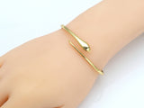 Gold Snake Open Cuff Bracelet, X229