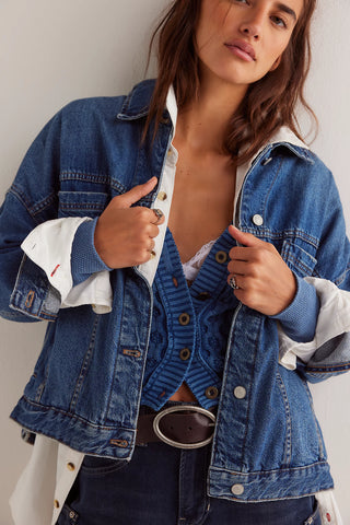 Free People Opal Swing Denim Jacket